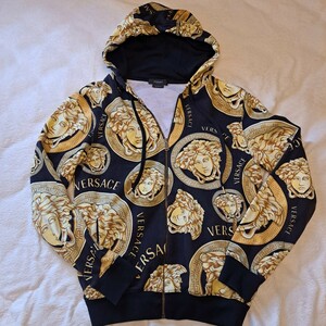 ヴェルサーチ　VERSACE 美品　ジップパーカー　XSサイズ　メドゥーサ　メンズパーカー