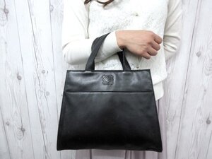 美品 LOEWE ロエベ アナグラム ハンドバッグ バッグ ナッパレザー 黒 78388Y