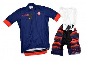 送料無料1★Smith×Castelli サイクリング ジャージ&ビブショーツ size:M