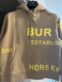 【美品】BURBERRY プリントロゴパーカー 人気ベージュ