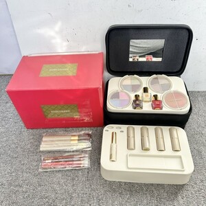 F073-W7-2537 ESTEE LAUDER エスティローダー コスメまとめセット 化粧品 アイシャドウ チーク ネイル マスカラ リップ ポーチ付 未使用品