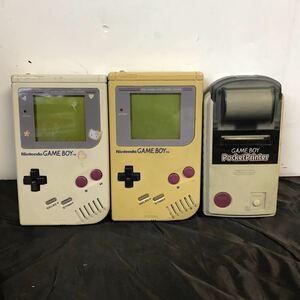 初代ゲームボーイ本体 2台 ポケットプリンタ 計3点セット GB