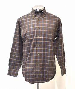 BROOKS BROTHERS (ブラックスブラザーズ) CHECK B.D SHIRTS チェックボタンダウンシャツ BROWN S ブラウン L/S 長袖 おしゃれ 定番