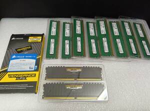 CORSAIR VENGEANCE LPX DDR4-2133MHz 8GBx2枚 (32GB)、Crucial DDR4-2133MHz 4GBx8枚 (32GB)