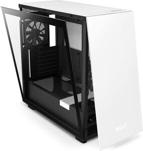 1円スタート!! 超美品!! NZXT H7 強化ガラス ミドルタワーPCケース マットホワイト＆ブラック