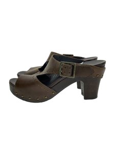 DANSKO◆ハイヒールサンダル/サンダル/38/約25cm/ブラウン/茶/レザー/革/1309067800