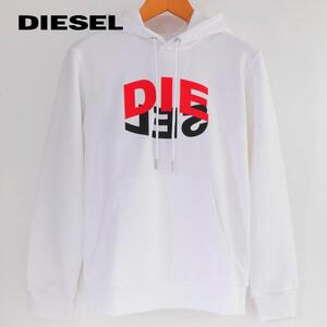 M/新品 DIESEL ディーゼル プルオーバー パーカー スウェット GIRKHOODN1-100 メンズ レディース ブランド 白