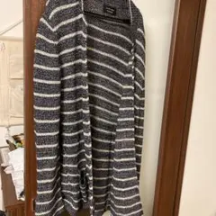 ZARA MAN カーディガン ネイビーとホワイトストライプ XL