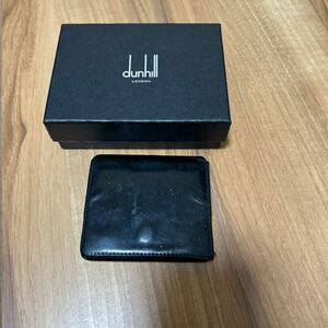 【H】dunhill ダンヒル 財布 小銭入れ 黒 ブラック 箱付き ジャンク品