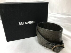 キングラム[12] RAF SIMONS ラフシモンズ レザー ブレスレット バングル ブラウン 050＠S33 ★送料無料★