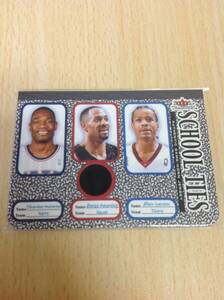 ○02-03 Fleer Tradition School Ties Game-Used Singles D.Mutombo/A.Mourning JSY/A.Iverson ムトンボ/モーニング/アイバーソン ST9B