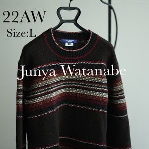 JUNYA WATANABE MAN 22aw ニット ウール セーター L ジュンヤワタナベ COMMEdesGARCONS コムデギャルソン 2022