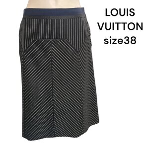 美品　ルイヴィトン　LOUIS VUITTON　カシミヤ混ウール　スカート 38、M、9号　S4L421