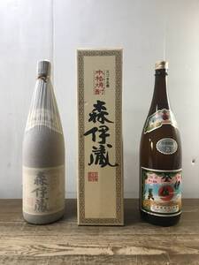 本格焼酎 森伊蔵 伊佐美　二本セット 未開封 芋焼酎 かめ壺焼酎 25度 1800ml 純正化粧箱入り 化粧箱多少凹み有 森伊蔵酒造 鹿児島県 