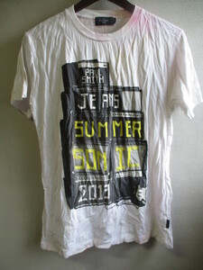 【Paul Smith】 Tシャツ メンズ サイズ:Ｌ 色:ホワイト 身丈:66 身幅:47 肩幅:42/EAD