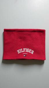 TOMMY HILFIGER SPORT ロゴ 刺繍 フリース ネックウォーマー レッド トミーヒルフィガー 日本製