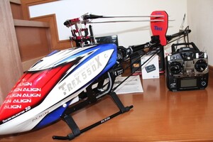 アラインT-REX550X H1新型GPSユニット付 フタバT10J ハイテック充電器 6S5000クラスバッテリー２本付 自動フライトOK フライト調整済み