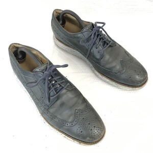 定価3.9万/COLE HAAN/コールハーン★ LUNARGRAND WING/軽量ソール/ウイングチップ【9.5/27.0-27.5/オリーブグレー】ルナグランド◇cQ-491