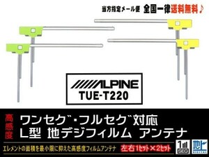 L型フィルムアンテナ◆アルパインDGF11-TUE-T220◆新品☆メール便送料０円 即決価格 即日発送 ナビの載せ替え、ガラス交換に