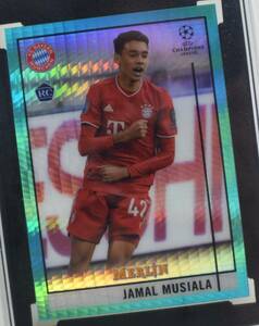 2020 Topps Merlin Chrome Aqua Prizm Refractor Jamal Musiala ジャマル ムシアラ サッカー ルーキーカード