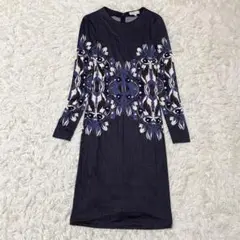 Tory Burch シルク 総柄 ワンピース 高級 長袖 花柄 Sサイズ