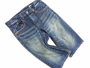 エドウィン USED加工 ハーフ デニムパンツ size32/青 ■◆ ☆ eec1 メンズ