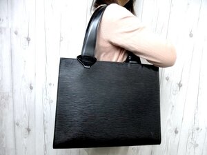 極美品 LOUIS VUITTON ルイヴィトン エピ ジェモ ノワール トートバッグ ショルダー バッグ M52452 レザー 黒 A4収納可 メンズ 78196