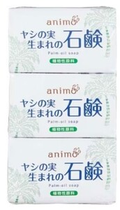 石けん ヤシの実石鹸 植物油脂の石鹸 ヤシの実生まれの植物性原料使用 お肌にやさしい なめらかな泡立ち 80g 3個 新品