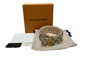 鑑定済み ルイヴィトン LOUIS VUITTON M9609 サンチュールイニシアル ダミエアズール AC1146 ベルト ダミエ 95/38 表記 全長約111.5cm