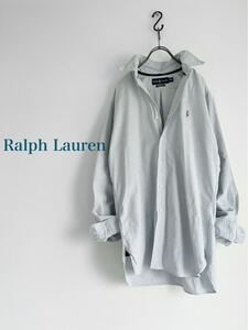 Ralph Lauren ストライプシャツ ボタンダウン オーバーサイズ ブルー スピック&スパン、スナイデル好きに