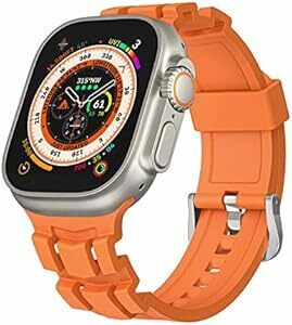 42mm/44mm/45mm/49mm オレンジ Suitisbest コンパチブル Apple watch バンド 49m