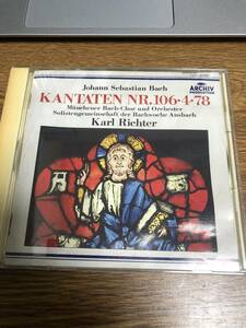 CD　バッハ　カンタータ第106番「神の時こそ良い時」第4番「キリストは死の縄目につながれたり」第78番「イエスよ汝わが魂を」リヒター指揮