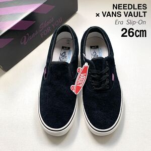 新品正規 Needles ニードルス Vans バンズ コラボ Era エラ スリッポン スエード スニーカー 26㎝ 黒 ブラック メンズ ニードルズ 送料無料