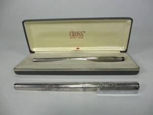 PILOT　パイロット　ボールペン　彫金　純銀　CROSS　STERLING　SILVER　計２本　重さ 計約４１ｇ　