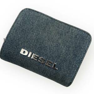 １円〜 ◇超激レア 美品◇ DIESEL ディーゼル デニム 折りたたみ 二つ折り 財布 コンパクトウォレット メンズ レディース ユニセックス