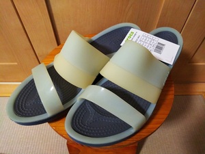 crocs=クロックス=カラーブロック ウェッジ ウィメンW8 24㎝！