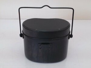 【中古品】CAMPING MESSTIN スミノエ 飯盒 キャンプ用品 アウトドア 黒