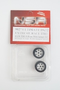 新品 NSR 1/32 ULTIMATE 19x12 EXTREME RACE TIRE RTR TRUED on 5016 larger 16 タイヤ アルミホイール 9027 スロットカー
