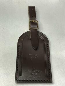 B0093　LOUIS VUITTON / ルイヴィトン　ネームタグ　イニシャル入り　ブラウン