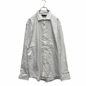 TOMMY HILFIGER 長袖 無地シャツ XL ホワイト トミーヒルフィガー シンプル 古着卸 アメリカ仕入 a604-6629