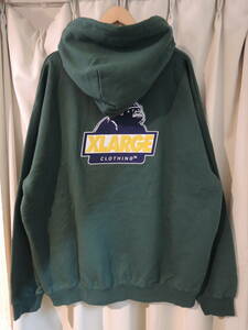 X-LARGE XLARGE エクストララージ SLANTED OG PULLOVER HOODED SWEAT グリーン XLサイズ 最新人気商品 値下げしました！