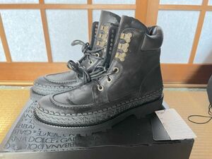 DOLCE&GABBANA ロゴ ヴィンテージレザー レースアップブーツ 7,5 新品