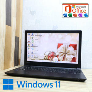 ★美品 高性能6世代i3！500GB★B55/B Core i3-6100U Win11 MS Office 中古品 ノートPC★P72942