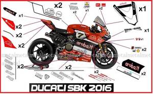 DUCATI ドゥカティ パニガーレ 2016 SBK ステッカー 1299 1199 899 デカール