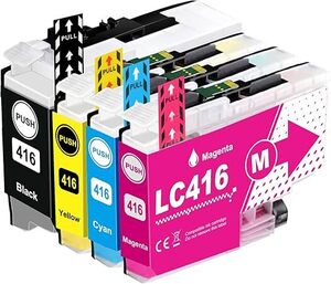 LC416-4PK 4色パック互換インクカートリッジ LC416 最新IC残量表示 LC416BK LC416C LC416M LC416Y 大容量 対応型番 Brother ブラザー 0115