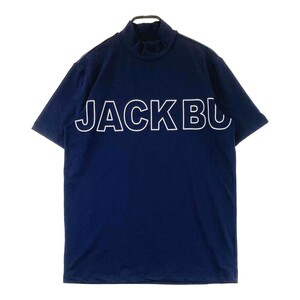 【1円】JACK BUNNY ジャックバニー ハイネック 半袖Tシャツ ロゴ ネイビー系 6 [240101268778]