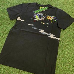 新品 送料無料 VR46 バレンティーノ ロッシ Rossi Tシャツ バイク レーシング YAMAHA banking Vale ブラック 正規品 Mサイズ