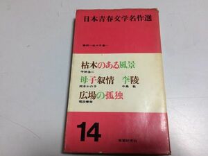 ●P763●日本青春文学名作選14●枯木のある風景●宇野浩二●母子叙情●岡本かの子●李陵●中島敦●広場の孤独●堀田善衛●学研