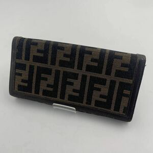 10 FENDI フェンディ　長財布　ロングウォレット　ズッカ　ズッキーノ　モノグラム　キャンバス　ジャガード　小銭入れ　札入れ　カード