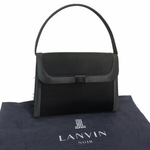 新品 定価35,200円◇LANVIN NOIR フォーマルバッグ ブラック モダン エレガント 冠婚葬祭 ランバンノワール レディース 1円スタート